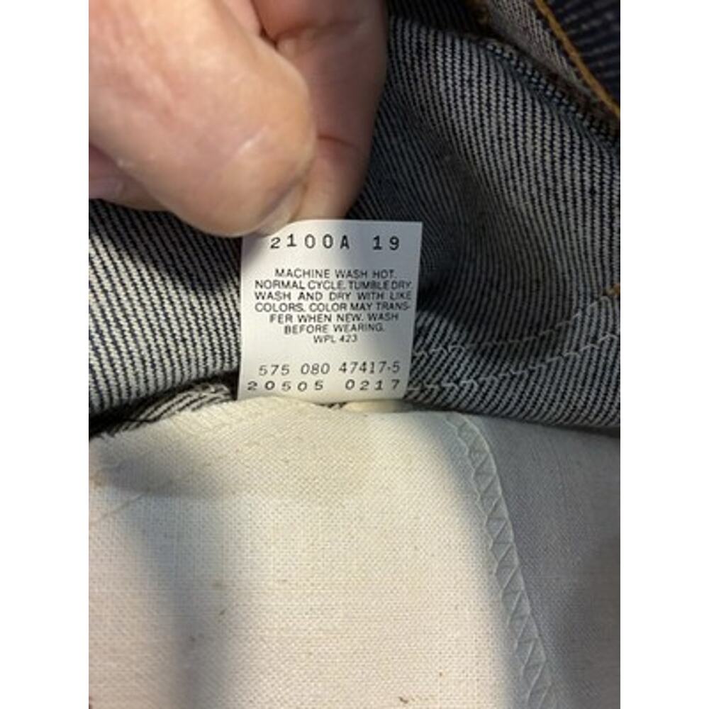 Vtg 90's Levis 505-0217 Orange Tab Denim Jeans Men's 36x34 USA NWOT 47417-5 - Picture 4 of 9